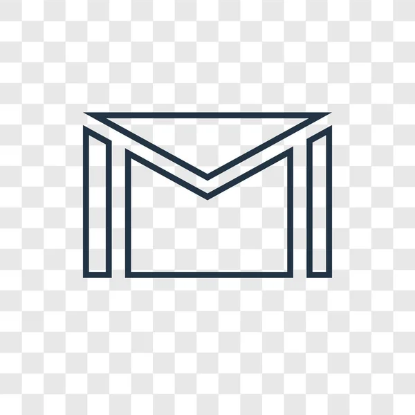 Mail Ikone Trendigen Design Stil Mail Symbol Isoliert Auf Transparentem — Stockvektor