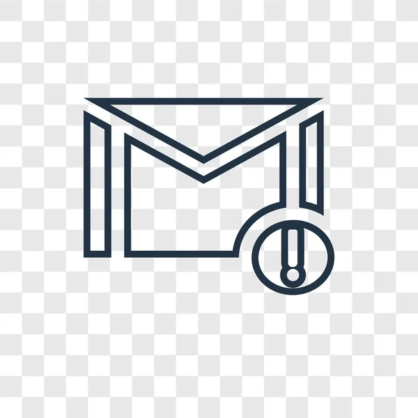 Ícone Mail Estilo Design Moderno Ícone Correio Isolado Fundo Transparente — Vetor de Stock