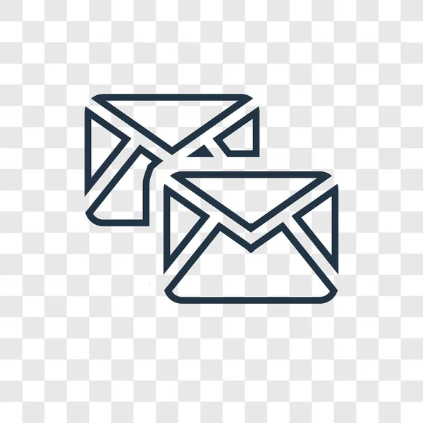 Mail Ikone Trendigen Design Stil Mail Symbol Isoliert Auf Transparentem — Stockvektor