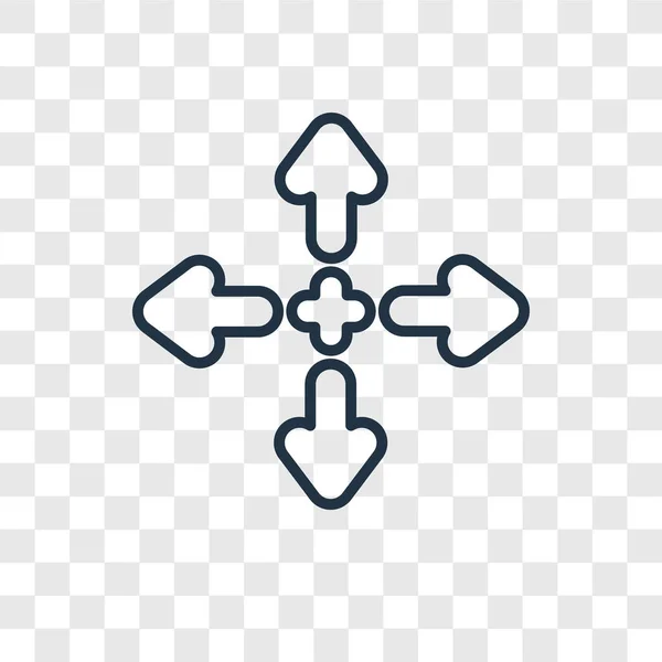 Move Icon Trendigen Design Stil Symbol Isoliert Auf Transparentem Hintergrund — Stockvektor