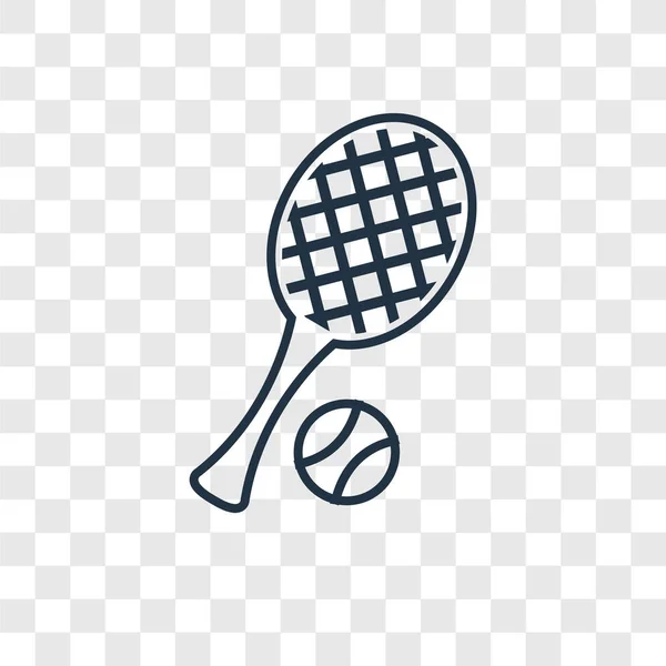 テニスのトレンディなデザイン スタイルのアイコン テニスのアイコンが透明な背景に分離されました テニスの Web サイト アプリ ベクトル アイコン シンプルでモダンなフラット記号 — ストックベクタ