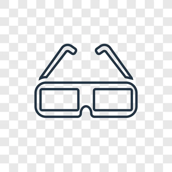 Brýle Ikona Módní Design Stylu Brýle Ikona Izolované Průhledné Pozadí — Stockový vektor