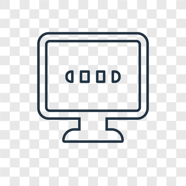 Monitor Ikone Trendigen Design Stil Monitor Symbol Isoliert Auf Transparentem — Stockvektor