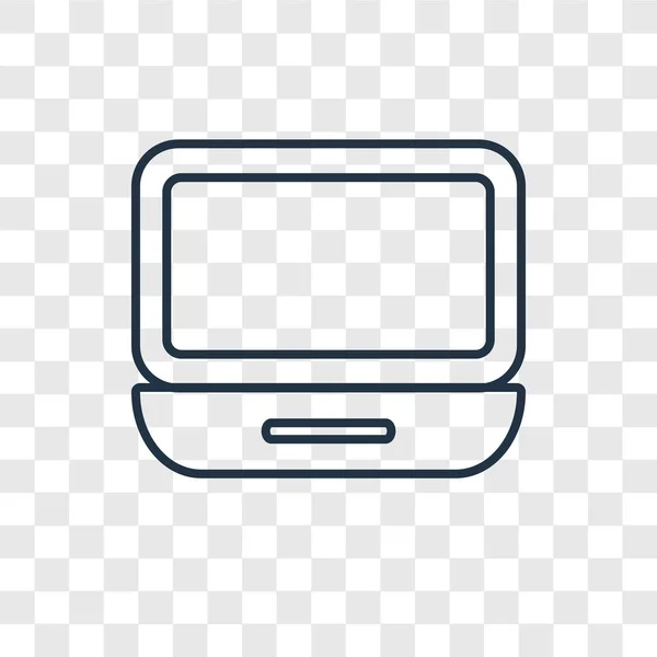 Laptop Ikone Trendigen Design Stil Laptop Symbol Isoliert Auf Transparentem — Stockvektor