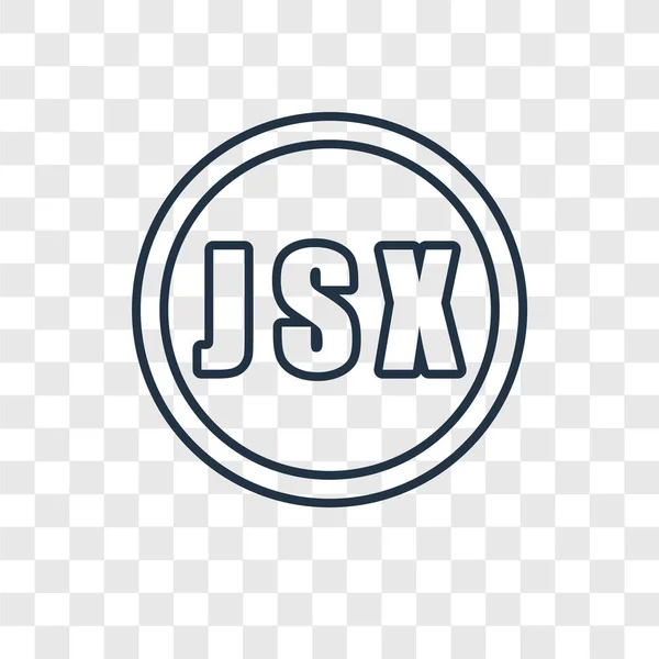 トレンディなデザイン スタイルの Jsx アイコン Jsx のアイコンが透明な背景に分離されました Jsx Web サイト アプリ — ストックベクタ