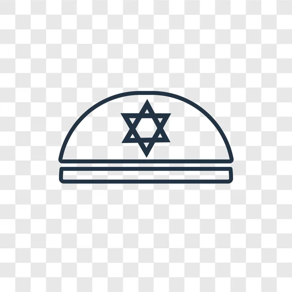 Icono Kippah Estilo Diseño Moda Kippah Icono Aislado Sobre Fondo — Vector de stock