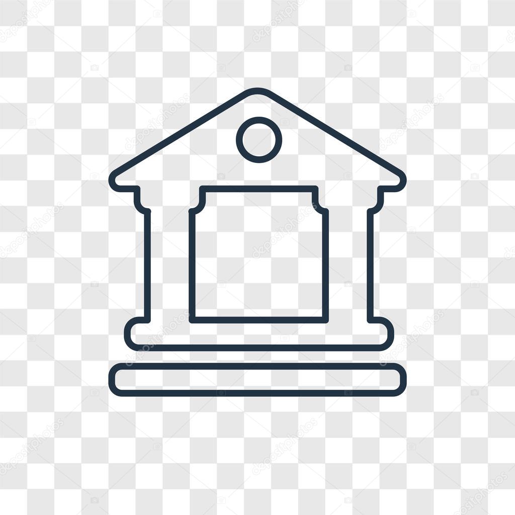 museum icon in trendy design style. museum icon isolated on transparent background. museum vector icon simple and modern flat symbol for web site, mobile, logo, app, UI. museum icon vector illustration, EPS10.