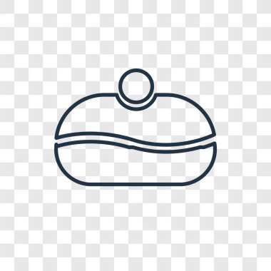 modaya uygun bir tasarım tarzı sufganiyah simgesi. saydam arka plan üzerinde izole sufganiyah simgesi. sufganiyah vektör simgesi basit ve modern düz simgesi web sitesi, mobil, logo, app, UI. sufganiyah simge vektör çizim, Eps10.