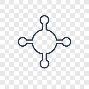 modaya uygun bir tasarım tarzı molekülleri simgesi. saydam arka plan üzerinde izole molekülleri simgesi. molekülleri simgesi basit vektör ve modern düz UI uygulaması, web sitesi, mobil, logo, sembol. molekülleri simge vektör çizim, Eps10.