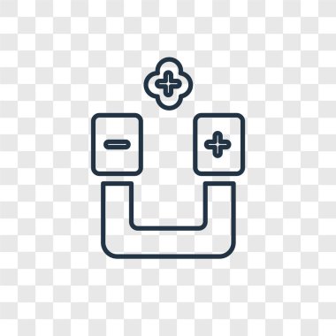 modaya uygun bir tasarım tarzı manyetizma simgesi. saydam arka plan üzerinde izole manyetizma simgesi. Manyetizma vektör simgesi basit ve modern düz simgesi web sitesi, mobil, logo, app, UI. Manyetizma simge vektör çizim, Eps10.