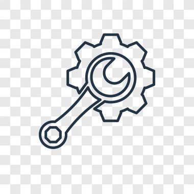 ayarları simgesi modaya uygun bir tasarım tarzı. ayarları simgesi üzerinde şeffaf arka plan izole. ayarları simgesi basit vektör ve modern düz UI uygulaması, web sitesi, mobil, logo, sembol. ayarları simgesi vektör çizim, Eps10.