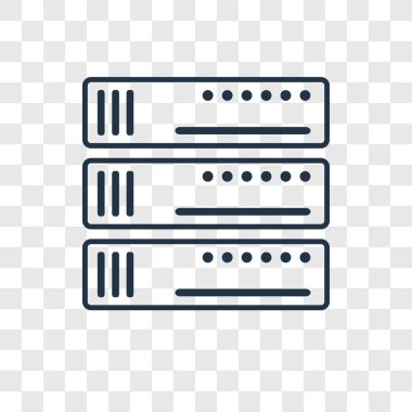 modaya uygun bir tasarım tarzı sunucu simgesi. server simgesinin üzerinde şeffaf arka plan izole. sunucu vektör simgesi basit ve modern düz simgesi web sitesi, mobil, logo, app, UI. Server simge vektör çizim, Eps10.