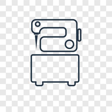 dikiş makinesi simgesini modaya uygun bir tasarım tarzı. dikiş makinesi simgesini şeffaf arka plan üzerinde izole. dikiş makinesi vektör simgesi basit ve modern düz simgesi web sitesi, mobil, logo, app, UI. dikiş makinesi simge vektör çizim, Eps10.