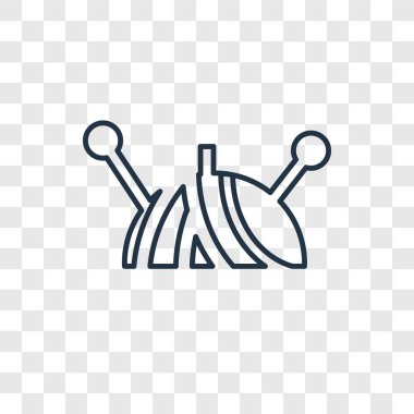 modaya uygun bir tasarım tarzı iğneler simgesi. saydam arka plan üzerinde izole iğne simgesi. iğneler simgesi basit vektör ve modern düz UI uygulaması, web sitesi, mobil, logo, sembol. iğneler simge vektör çizim, Eps10.