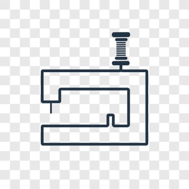 dikiş makinesi simgesini modaya uygun bir tasarım tarzı. dikiş makinesi simgesini şeffaf arka plan üzerinde izole. dikiş makinesi vektör simgesi basit ve modern düz simgesi web sitesi, mobil, logo, app, UI. dikiş makinesi simge vektör çizim, Eps10.