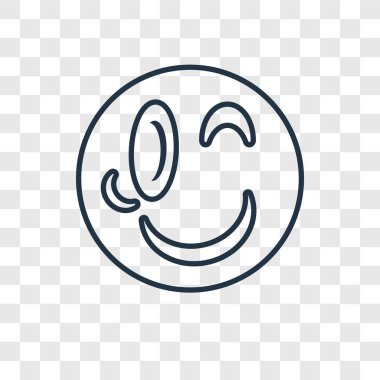 modaya uygun bir tasarım tarzı Wink simgesi. saydam arka plan üzerinde izole wink simgesi. Wink vektör simgesi basit ve modern düz simgesi web sitesi, mobil, logo, app, UI. simge vektör çizim, Eps10 wink.