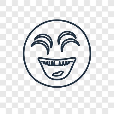 modaya uygun bir tasarım tarzı mutlu simgesi. mutlu izole simge şeffaf arka plan üzerinde. mutlu vektör simgesi basit ve modern düz simgesi web sitesi, mobil, logo, app, UI. mutlu simge vektör çizim, Eps10.