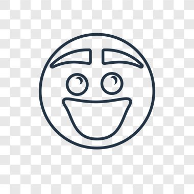 modaya uygun bir tasarım tarzı mutlu simgesi. mutlu izole simge şeffaf arka plan üzerinde. mutlu vektör simgesi basit ve modern düz simgesi web sitesi, mobil, logo, app, UI. mutlu simge vektör çizim, Eps10.