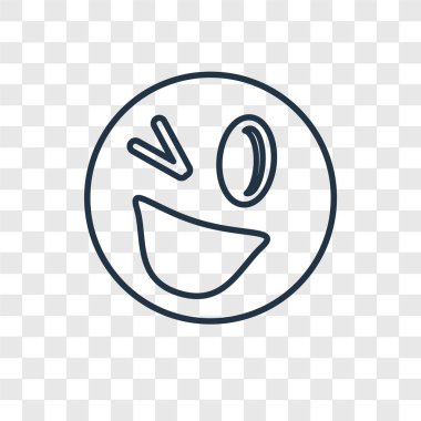 modaya uygun bir tasarım tarzı Wink simgesi. saydam arka plan üzerinde izole wink simgesi. Wink vektör simgesi basit ve modern düz simgesi web sitesi, mobil, logo, app, UI. simge vektör çizim, Eps10 wink.