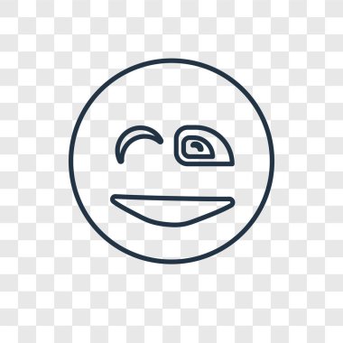 modaya uygun bir tasarım tarzı Wink simgesi. saydam arka plan üzerinde izole wink simgesi. Wink vektör simgesi basit ve modern düz simgesi web sitesi, mobil, logo, app, UI. simge vektör çizim, Eps10 wink.