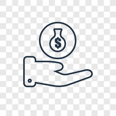 para çantası simgesini modaya uygun bir tasarım tarzı. para çantası simgesini şeffaf arka plan üzerinde izole. para çantası vektör simgesi basit ve modern düz simgesi web sitesi, mobil, logo, app, UI. para çantası simge vektör çizim, Eps10.