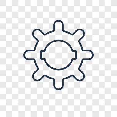 ayarları simgesi modaya uygun bir tasarım tarzı. ayarları simgesi üzerinde şeffaf arka plan izole. ayarları simgesi basit vektör ve modern düz UI uygulaması, web sitesi, mobil, logo, sembol. ayarları simgesi vektör çizim, Eps10.