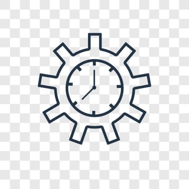 Saat simgesini modaya uygun bir tasarım tarzı. Saat simgesini şeffaf arka plan üzerinde izole. zaman vektör simgesi basit ve modern düz simgesi web sitesi, mobil, logo, app, UI. zaman simge vektör çizim, Eps10.