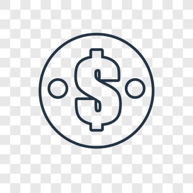 modaya uygun bir tasarım tarzı dolar simgesi. saydam arka plan üzerinde izole dolar simgesi. Doları vektör simgesi basit ve modern düz simgesi web sitesi, mobil, logo, app, UI. Doları simge vektör çizim, Eps10.