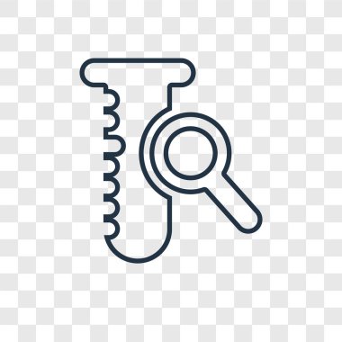 modaya uygun bir tasarım tarzı tüp simgesi. saydam arka plan üzerinde izole tüp simgesi. tüp vektör simgesi basit ve modern düz simgesi web sitesi, mobil, logo, app, UI. Test tüpü simge vektör çizim, Eps10.