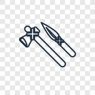 modaya uygun bir tasarım tarzı balta simgesi. saydam arka plan üzerinde izole balta simgesi. balta vektör simgesi basit ve modern düz simgesi web sitesi, mobil, logo, app, UI. balta simge vektör çizim, Eps10.