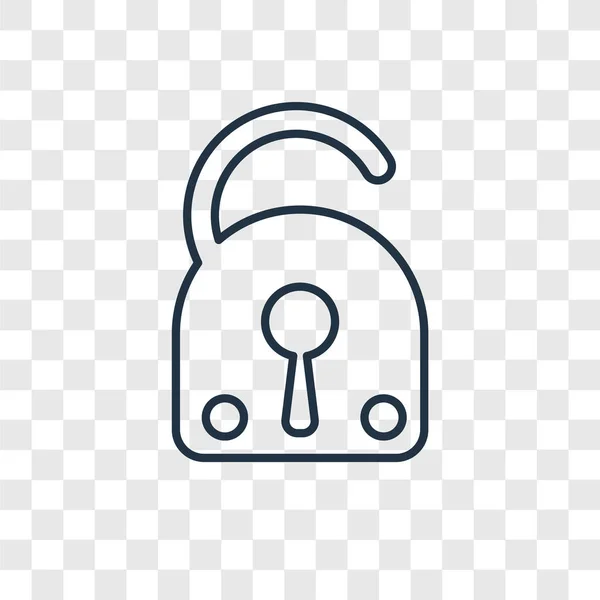 Unlock Icon Trendy Design Style Unlock Icon Isolated Transparent Background — Stock Vector