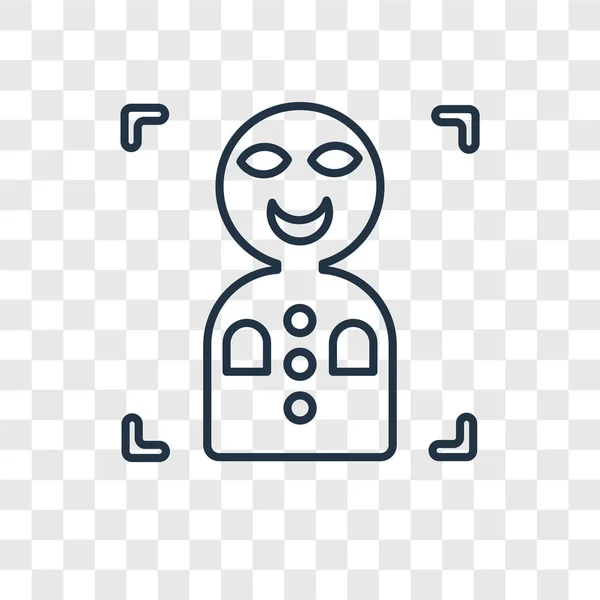 Facial Recognition Icon Trendy Design Style Facial Recognition Icon Isolated — Stock Vector