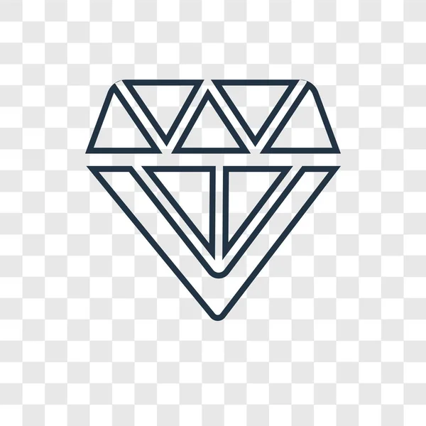 Diamantikonen Trendig Designstil Diamantikonen Isolerad Transparent Bakgrund Diamond Vektor Ikonen — Stock vektor