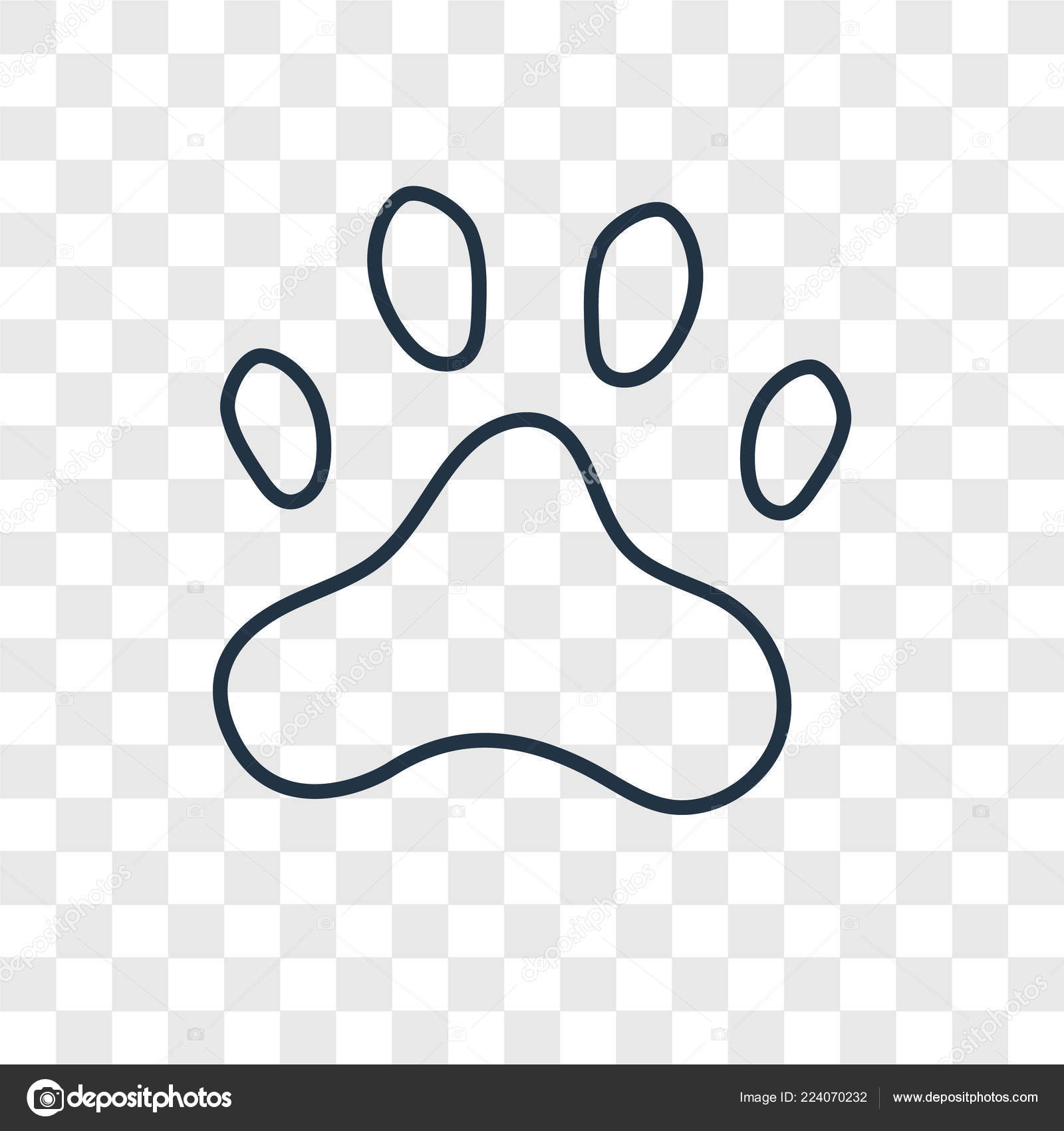 Logo Paw Mobile Paw Print Icon In Trendy Design Paw Print Icon