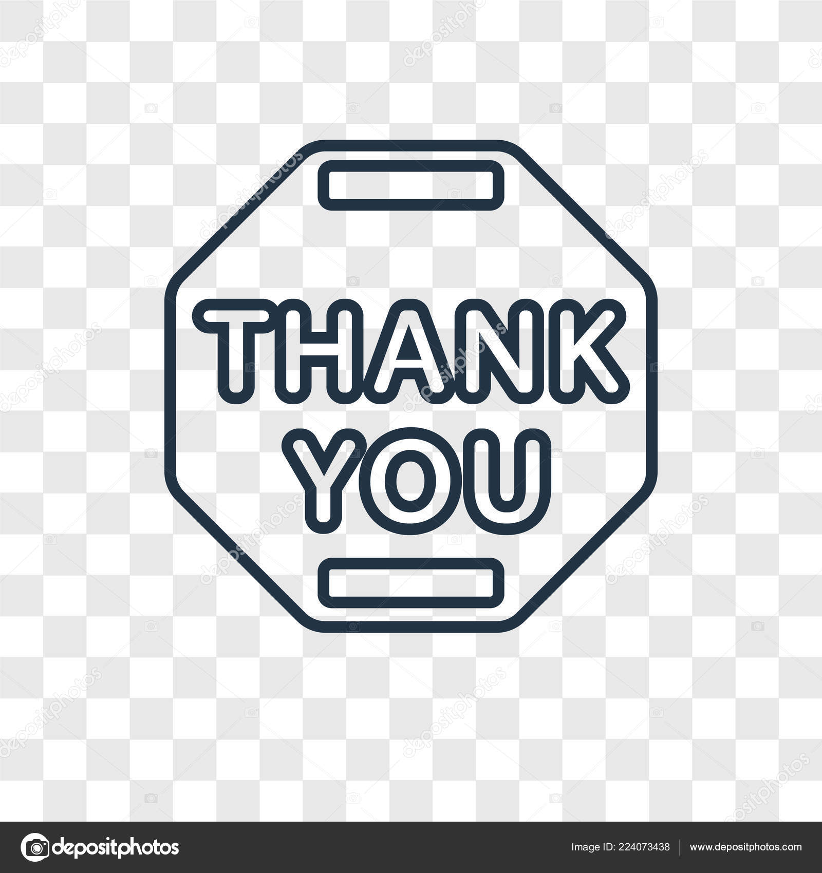 Thank You Icon Trendy Design Style Thank You Icon Isolated Stock Vector C Topvectorstock 224073438