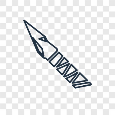 modaya uygun bir tasarım tarzı bıçak simgesi. saydam arka plan üzerinde izole bıçak simgesi. bıçak vektör simgesi basit ve modern düz simgesi web sitesi, mobil, logo, app, UI. bıçak simge vektör çizim, Eps10.