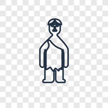 ilkel insan simgesi modaya uygun bir tasarım tarzı. ilkel insan simgesi üzerinde şeffaf arka plan izole. ilkel insan vektör simgesi basit ve modern düz simgesi web sitesi, mobil, logo, app, UI. ilkel insan simge vektör çizim, Eps10.