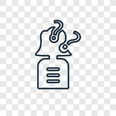 Soru simgesi modaya uygun bir tasarım tarzı. Soru simgesi üzerinde şeffaf arka plan izole. soru vektör simgesi basit ve modern düz simgesi web sitesi, mobil, logo, app, UI. soru simge vektör çizim, Eps10.