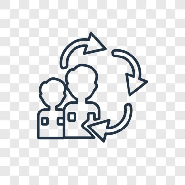 insan kaynakları simgesini modaya uygun bir tasarım tarzı. insan kaynakları simgesini şeffaf arka plan üzerinde izole. insan kaynakları simgesi basit vektör ve modern düz UI uygulaması, web sitesi, mobil, logo, sembol. insan kaynakları simge vektör çizim, Eps10.