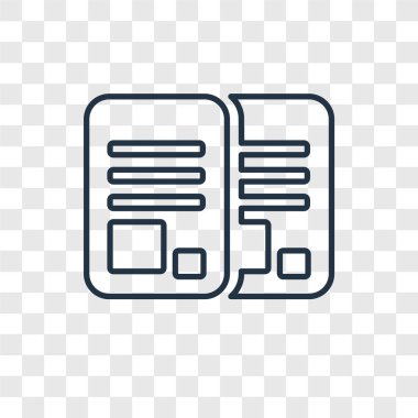 modaya uygun bir tasarım tarzı gazete simgesi. gazete simgesi üzerinde şeffaf arka plan izole. gazete vektör simgesi basit ve modern düz simgesi web sitesi, mobil, logo, app, UI. gazete simge vektör çizim, Eps10.