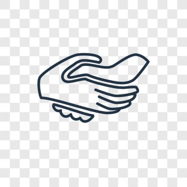 modaya uygun bir tasarım tarzı el sıkışma simgesi. el sıkışma simgesi üzerinde şeffaf arka plan izole. el sıkışma vektör simgesi basit ve modern düz simgesi web sitesi, mobil, logo, app, UI. el sıkışma simge vektör çizim, Eps10.