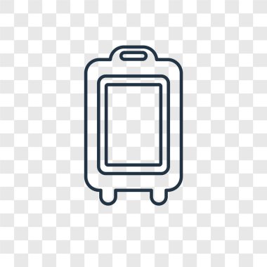 modaya uygun bir tasarım tarzı bavul simgesi. saydam arka plan üzerinde izole bavul simgesi. Bavul vektör simgesi basit ve modern düz simgesi web sitesi, mobil, logo, app, UI. Bavul simge vektör çizim, Eps10.