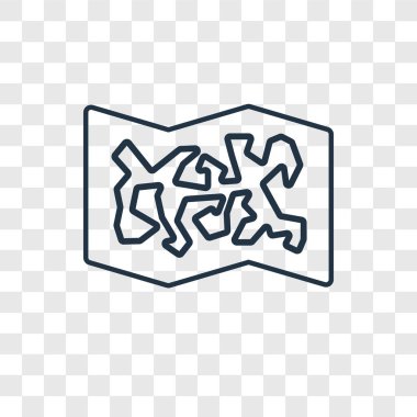 harita simgesi modaya uygun bir tasarım tarzı. harita simgesi üzerinde şeffaf arka plan izole. Harita vektör simgesi basit ve modern düz simgesi web sitesi, mobil, logo, app, UI. harita simge vektör çizim, Eps10.