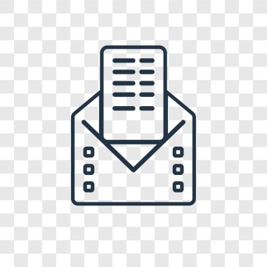 modaya uygun bir tasarım tarzı mektup simgesi. saydam arka plan üzerinde izole mektup simgesi. mektup vektör simgesi basit ve modern düz simgesi web sitesi, mobil, logo, app, UI. mektup simge vektör çizim, Eps10.