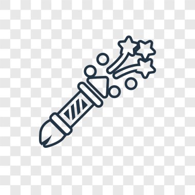 Fireworks simgesini modaya uygun bir tasarım tarzı. fireworks simgesini şeffaf arka plan üzerinde izole. Fireworks vektör simgesi basit ve modern düz UI uygulaması, web sitesi, mobil, logo, sembol. havai fişek simge vektör çizim, Eps10.
