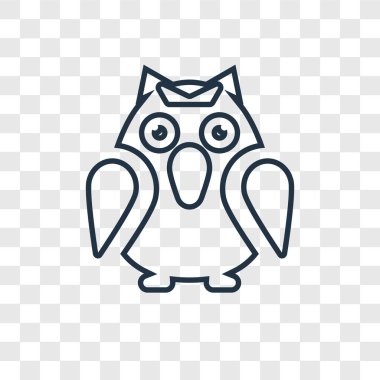 modaya uygun bir tasarım tarzı baykuş simgesi. baykuş simgesi üzerinde şeffaf arka plan izole. baykuş vektör simgesi basit ve modern düz simgesi web sitesi, mobil, logo, app, UI. baykuş simge vektör çizim, Eps10.