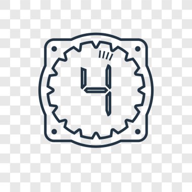 Saat simgesini modaya uygun bir tasarım tarzı. Saat simgesini şeffaf arka plan üzerinde izole. zaman vektör simgesi basit ve modern düz simgesi web sitesi, mobil, logo, app, UI. zaman simge vektör çizim, Eps10.