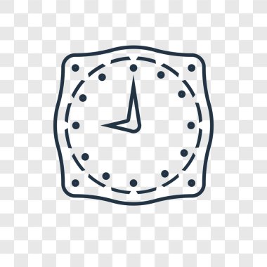 Saat simgesini modaya uygun bir tasarım tarzı. Saat simgesini şeffaf arka plan üzerinde izole. zaman vektör simgesi basit ve modern düz simgesi web sitesi, mobil, logo, app, UI. zaman simge vektör çizim, Eps10.