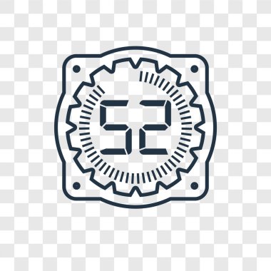 Saat simgesini modaya uygun bir tasarım tarzı. Saat simgesini şeffaf arka plan üzerinde izole. zaman vektör simgesi basit ve modern düz simgesi web sitesi, mobil, logo, app, UI. zaman simge vektör çizim, Eps10.
