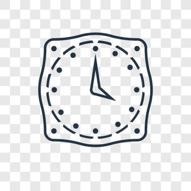 Saat simgesini modaya uygun bir tasarım tarzı. Saat simgesini şeffaf arka plan üzerinde izole. zaman vektör simgesi basit ve modern düz simgesi web sitesi, mobil, logo, app, UI. zaman simge vektör çizim, Eps10.